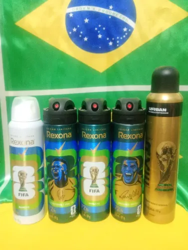 Frasco de Desodorante Tema Copa do Mundo 
