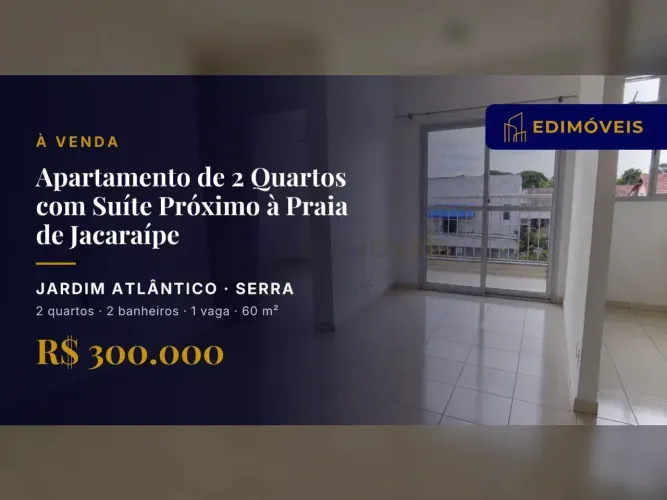Oportunidade no Jardim Atlântico: Apartamento 2 quartos com varanda