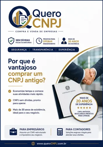 Empresa Ativa há 25 Anos - Pronta pra Operar Hoje