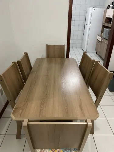 Mesa de Jantar 6 Lugares + Cadeiras