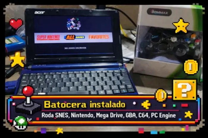 ? Notebook Gamer Retrô - Sistema Batocera