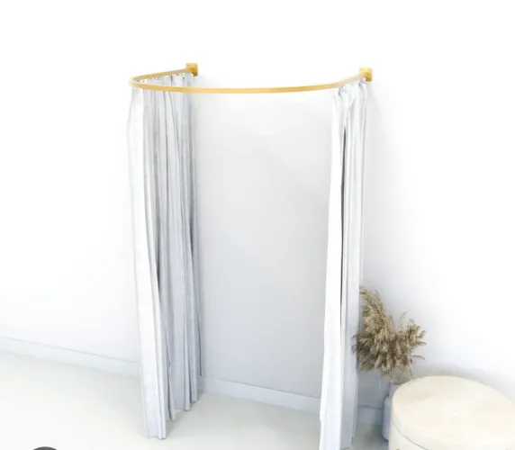 PROVADOR de roupa AÇO com cortina