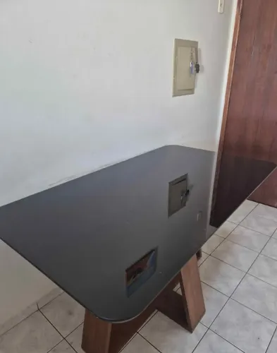 Mesa de Jantar Mobly Noc Freijo Preto Brilho 1,6x0,9