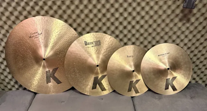 Pratos Zildjan série K , ride 20, crash 16 , HIHAT 13