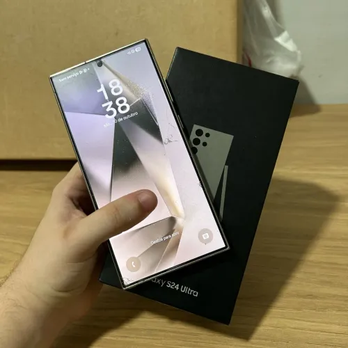 Galaxy S24 Ultra Branco 256GB - Funcionando Perfeitamente (Tela Com Trinco)