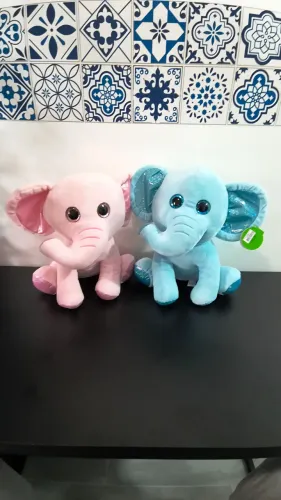 Casal Elefante Pelúcia - 30cm