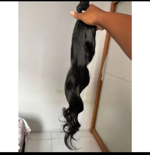 Cabelo Bio humano 85% humano 65 cm com quatro telas