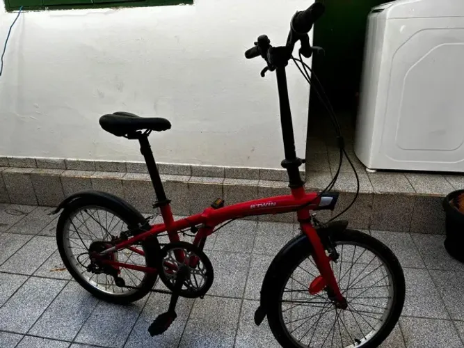 Bicicleta Dobrável BTWIN Tilt 120 - Aro 20 Vermelha