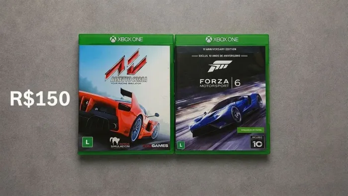 Forza Motorsport 6 + Assetto Corsa - Xbox mídia física