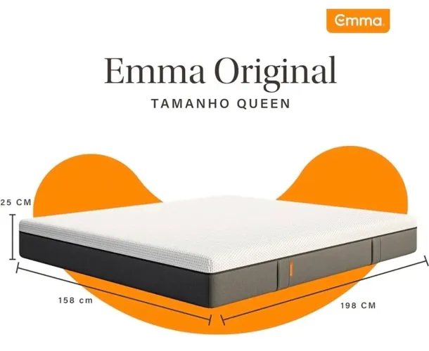 Colchão Emma Orginal Queen com capa protetora Emma