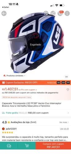 Capacete LS2 n 58