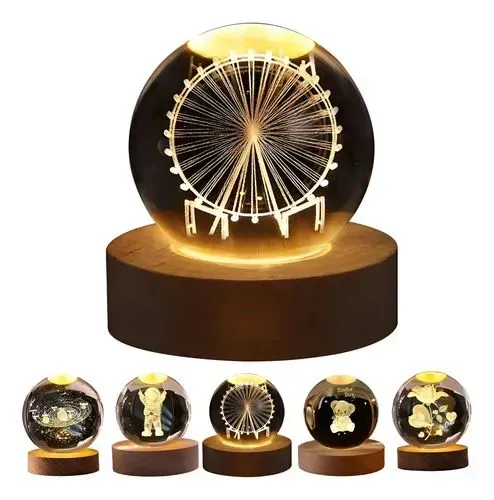 Luminária c bola de vidro sensacional