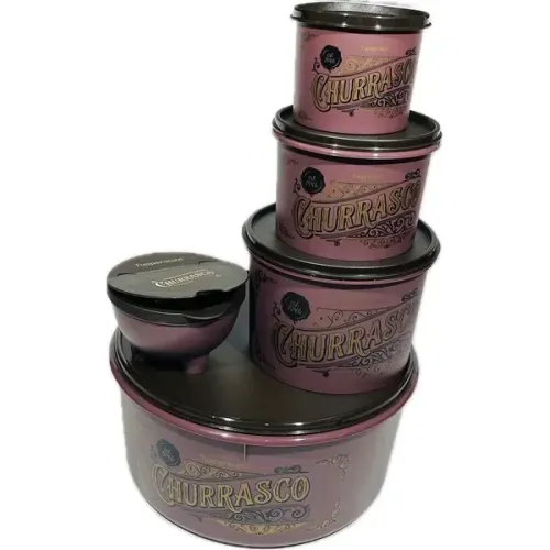 Tupperware Kit 5 Peças Potes E Saleiro Churrasco Supremo