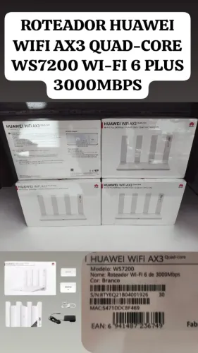01UN - HUAWEI WIFI AX3 QUAD-CORE (MODELO WS7200) É UM ROTEADOR WI-FI 6 DE ALTA PERFORMANCE