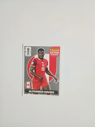 Panini Extra Sticker Silver PRATA - Alphonso Davies - Copa do Mundo 2026