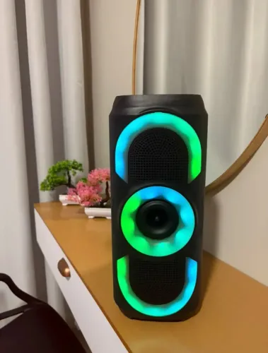 Caixa de Som Bluetooth 50W RGB Portátil TWS