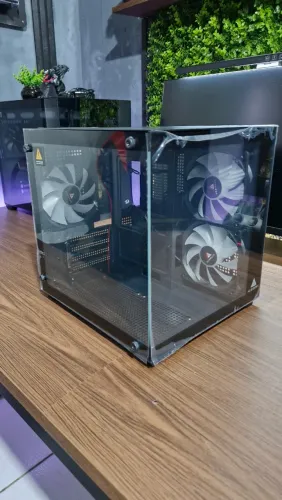 Gabinete Aquário Acegeek Mini-Tower com 3 Fans