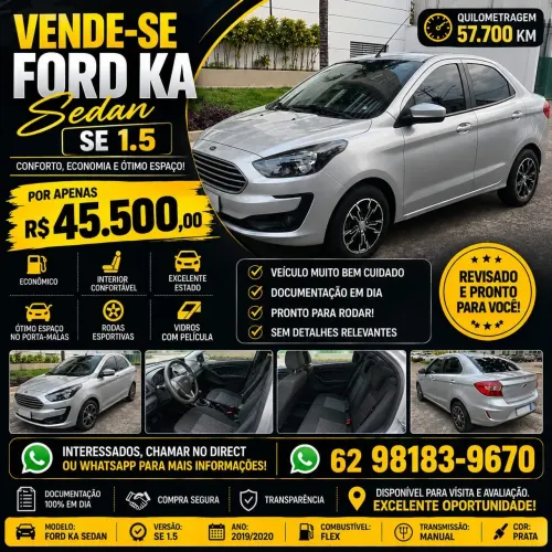 Ford KA 1.5 Sedan SE 12V Flex 4P Mec. 2020