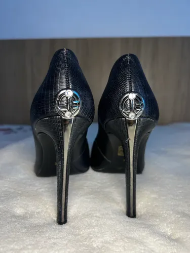 Scarpin Jorge Bischoff Preto Texturizado 38