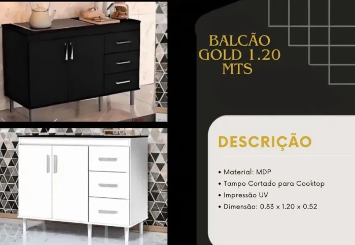 Balcão para coktop 