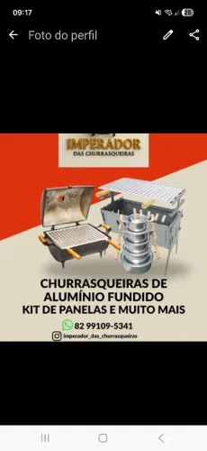Churrasqueira de alumínio fundido vários tamanhos diferentes