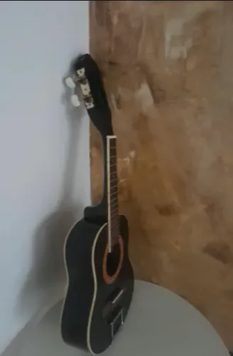 Cavaco elétrico e Acústico Preto - Instrumento de Corda para Pagode e Samba