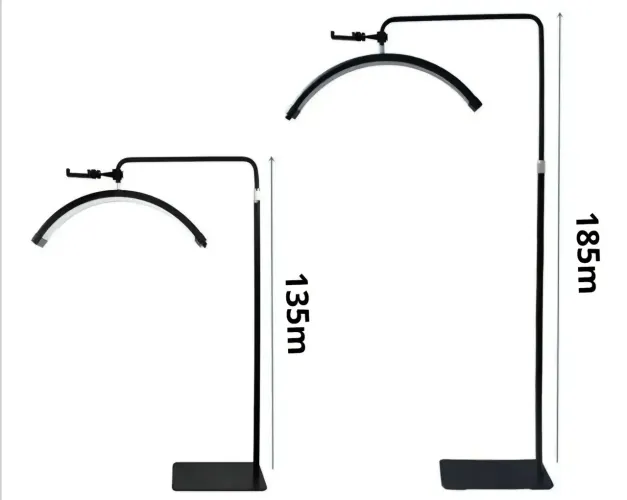 Luminária Arco Meia Lua Led Com base ajustável