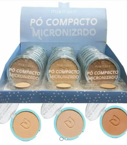 CAIXA COM 24 PEÇAS DE PÓ COMPACTO MICRONIZADO MIAMAKE