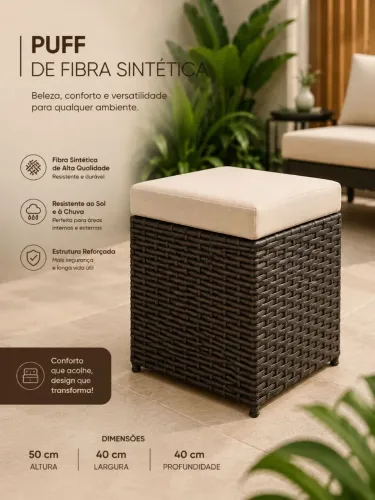 Puff de fibra / Junco sintético Alta qualidade