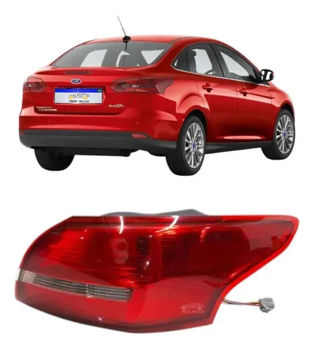 Lanterna Traseira Ford Focus Sedan 2016 2017 2018 19 Novo Ld Direito/passageiro Vermelho