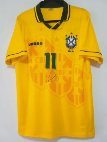 Camisa Brasil Copa Mundo 1994 #11 Romário Autografada Ceetificada