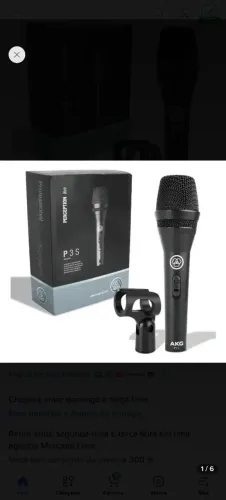 Microfone akg p3s novo caixa