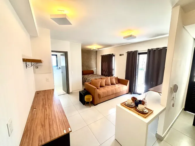 Studio Mobiliado no Unique Residence | 1 Dormitório | Ar Condicionado | Ótima Localização
