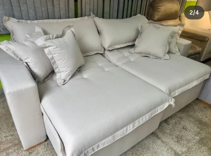 Sofá cama molas bonnel almofadas em fibras siliconadas Novo a pronta entrega 