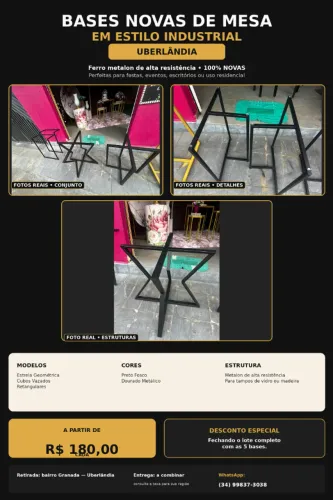 BASES  DE MESA INDUSTRIAL