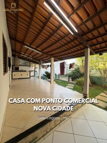 ALUGO LINDA CASA COM PONTO COMERCIAL NO BAIRRO NOVA CIDADE - Sete Lagoas, MG!