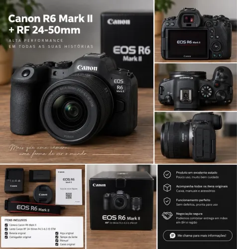 CANON EOS R6 MARK II + LENTE RF 24-50MM