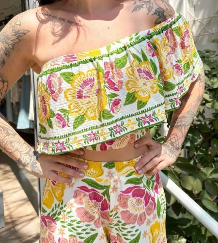 Conjunto farm floral bela