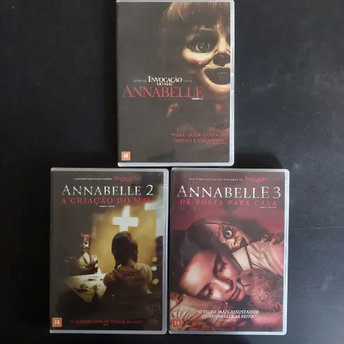 dvd anabelle - coleção completa 1, 2 e 3 - Terror