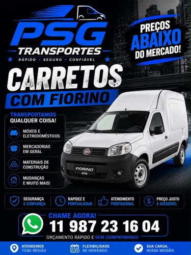 Carreto e mudanças com a Fiorino 