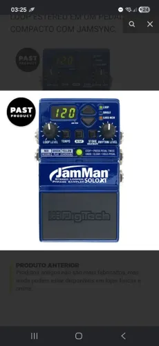 Pedal JamMan Solo XT Digitech com Loop estéreo 