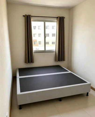 Cama Box base Queen em LINHO.Entrego