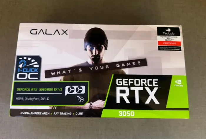 Placa de Video Galax NVIDIA GeForce RTX 3050 EX, 6GB, GDDR6, DLSS, Ray Tracing