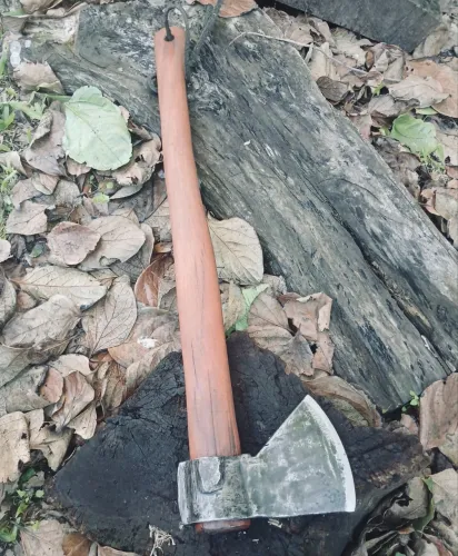 Machadinha Corta Lenha Lenhador Com Cabo em Madeira Nobre