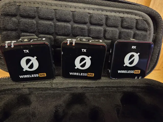 Wireless Rode Me- receptores+microfone holder+case e capa de proteção