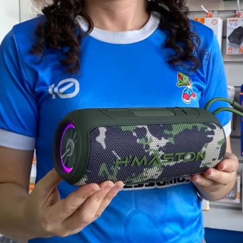 Caixa de Som Bluetooth 16W, IPX6 Resistente à Água, Rádio FM, Pendrive, SD e AUX