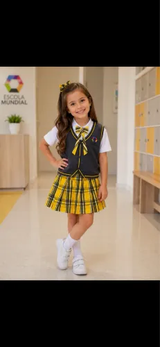Fantasia de uniforme escolar da personagem Maria Joaquina 