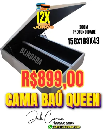 Cama box baú Queen 158x198