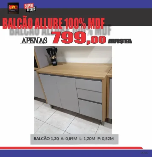 BALCÃO DE COZINHA ALLURE MDF