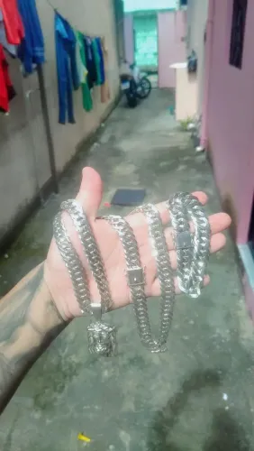 Conjunto de prata cordão pingente anel e pulseira 